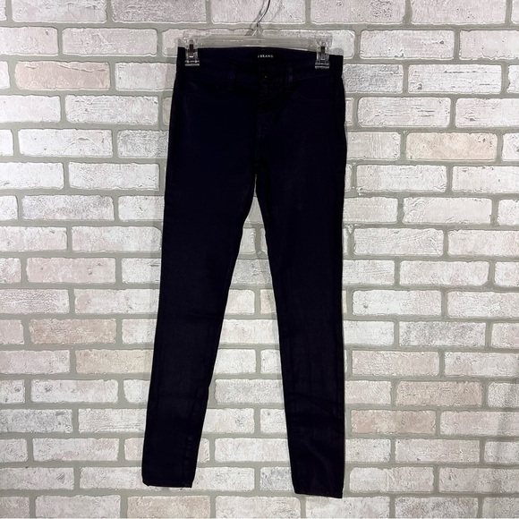 J Brand Super Skinny Jeans in Lacquered BlackBerry Size 25 - Picture 2 of 11